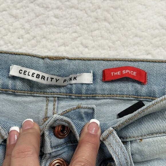 Celebrity Pink Women's Button Fly High Rise Spice Skinny Denim Jeans Size 27 NWT - Picture 9 of 11